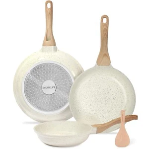 Nonstick Ceramic Frying Pans Skillets Set, Non-Toxic Egg Omelette Kitchen Coo... - Picture 1 of 7