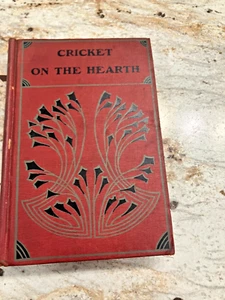 Cricket on the Hearth Charles Dickens Red covers no date inscribed 1907 antique - Picture 1 of 6