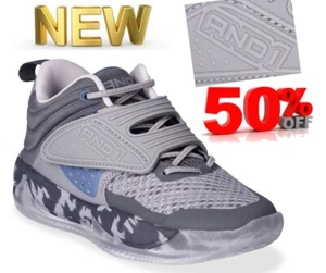 AND1 Zapatillas Deportivas Niño TALLA 4 Limelight Con Cordones Camuflaje Gris Nuevas con Etiquetas - Imagen 1 de 16