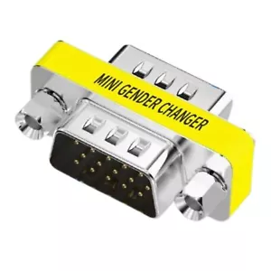 N07 S-VGA D-SUB Verlängerung Adapter für Monitor Kabel Kupplung männlich 15pin - Bild 1 von 8