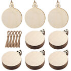 Rustic Charm: 50PCS Blank Wooden Ornaments for Christmas Decorating 