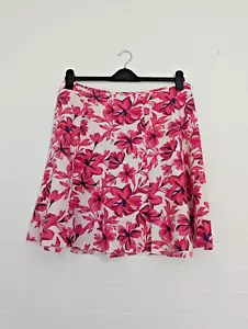 M&Co Petite skirt Size 16 white Pink Linen Blend - Picture 1 of 3