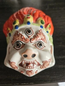 RRR RARA Máscara Mongola De Colección Máscara De Loza Recuerdo Decoración del Hogar Mongolia - Imagen 1 de 5