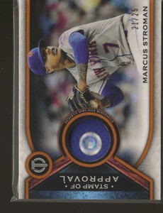 2021 Topps Tribute Marcus Stroman /25 Stamp of Approval Relics Orange