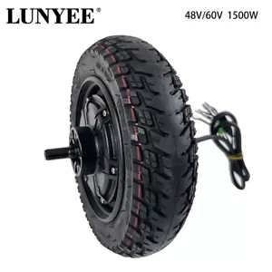 10 pulgadas 48V 60V 1500W motor de buje eléctrico neumático de rueda de scooter bicicleta eléctrica - Imagen 1 de 7
