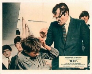 DAVID BRADLEY LOBBY CARD KES BEING HIT BY TEACHER