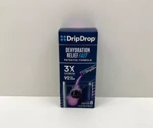 NEW DripDrop Dehydration Relief Fast Berry Electrolyte Drink Mix Sticks 12/2025 - Picture 1 of 4