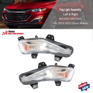 Luces de señal de giro de parachoques diestro y derecho para Chevy Malibu 2019-2022 con faro antiniebla LED DRL - Imagen 1 de 12