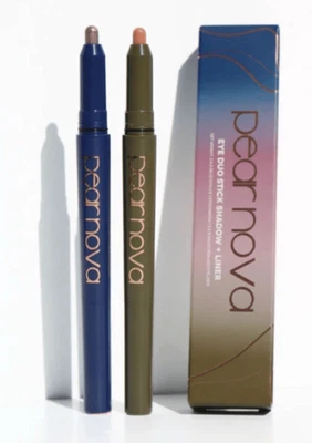 PEAR NOVA EYE DUO STICK SHADOW + LINER AZURITE & UNAKITE Set 2 BLUE OLIVE GREEN - Image 1 of 4