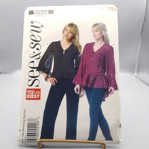 UNCUT Sewing PATTERN See and Sew Butterick B5940, Misses Easy 2013 Pullover Top, - Picture 1 of 2