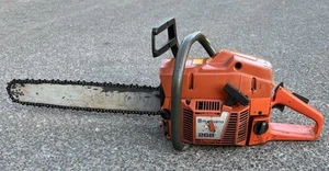 Husqvarna 268 Chainsaw 18” Bar & Chain Vintage Spares Or Repairs - Picture 1 of 21