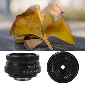 (Black) Wide Angle Lens 25mm F1.8 Mini CCTV C Mount Wide Angle Lens For - Picture 1 of 12