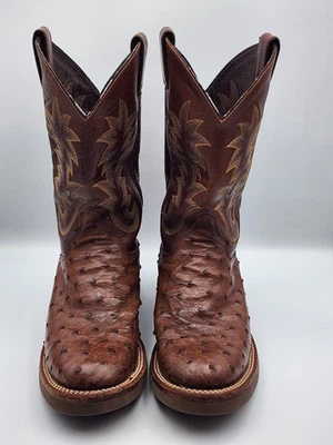 Женские ковбойские сапоги Justin размер 9C Full Quill цвет страуса стиль США L5031 Tekno Crepe - Изображение 1 из 4