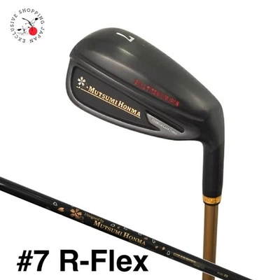MUTSUMI HONMA Golf Full Titanium Iron #7 R-Flex MH Original Graphite Shaft RH - Image 1 of 4