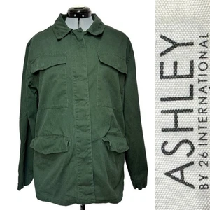 Ashley by 26 International Utility Jacket Collared Button Up Cargo Coat Sz: XL - Picture 1 of 7