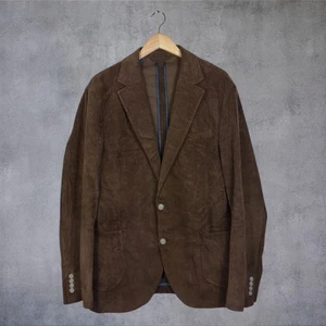 Moss Bros mens brown corduroy blazer jacket 46 Long XL tailored classic style - Picture 1 of 7