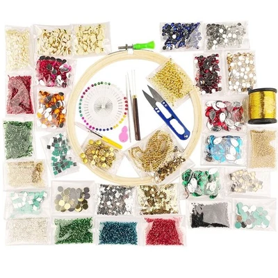 Aari Work Maggam Work Materials Kit, Kundan Bulge, Aari Needles And Tools - Image 1 of 3