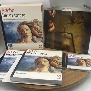 Adobe Illustrator 10 Macintosh MAC OS in box VINTAGE With Serial -# - Picture 1 of 5