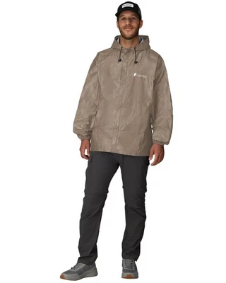 Chaqueta de lluvia transpirable impermeable ultra-lite2 ligera para hombre, caqui X-grande Foto 1 de 4