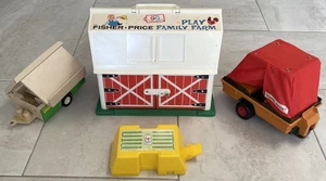 LOTE DE JUGUETES DE COLECCIÓN 1967 FISHER PRICE FAMILIA PLAY FARM, REMOLQUE SAFARI Y TONKA - Imagen 1 de 24