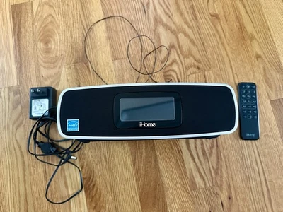 iHome IP90 AM/FM Dual Alarm Clock Radio Docking Station for iPod Black - Remote - Image 1 of 4