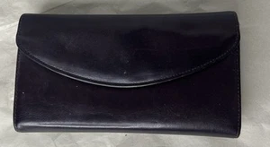 Vintage Dopp Satin Rindsleder mittelbraun Geldbörse mit Kisslock Münzbörse - Bild 1 von 12