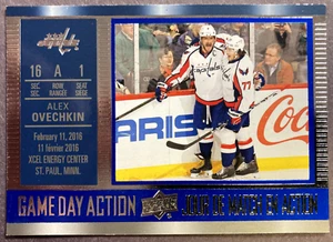 2016-17 UD Tim Hortons Game Day Action #GDA-14 Alex Ovechkin Washington Capitals - Picture 1 of 1