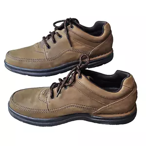 Rockport Shoes Mens 13M World Tour Classic Lace Walking Casual Sand Tan EUC - Picture 1 of 10