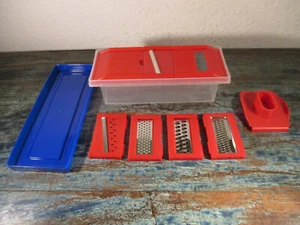 9-tlg. Allesschneider Set 23x9x7cm Gemüseschneider 5 Einsätze Reibe Hobel - Bild 1 von 11