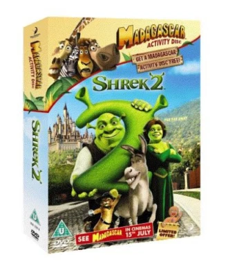 Shrek 2 / Madagascar 2005 DVD Top-quality Free UK shipping Trusted UK Seller - Image 1 of 4