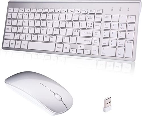 LC TZ22 Wireless Keyboard and Mouse combo Full Size & Ultra Thin Compact UK  ..