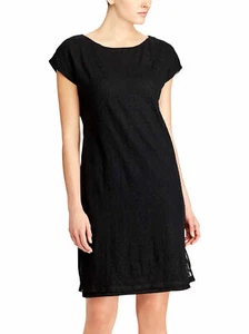 LAUREN RALPH LAUREN Size L Vasendra Embroidered Tulle Dress BLACK - Picture 1 of 3