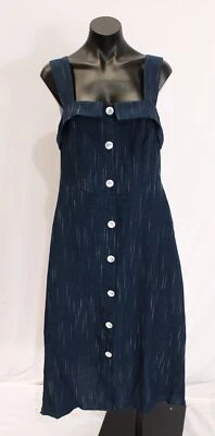 BloomChic женщин плюс в полоску джинсовой ткани эффект печати платье AC2 синий размер 1 X (14-16) - Изображение 1 из 4