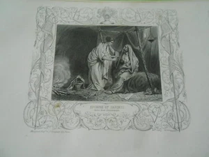 Gravure 19ème - Eponine et Sabinus dans leur souterrain - Picture 1 of 1