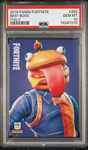 2019 Panini Fortnite Series 1 Italy #203 Beef Boss PSA 10 GEM MINT - Picture 1 of 1
