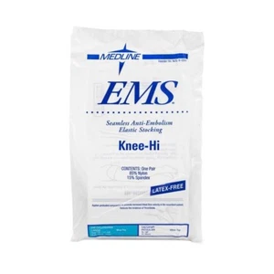 Medline EMS Seamless Anti-Embolism Stocking L knee-Hi Latex Free Elastic - Picture 1 of 2