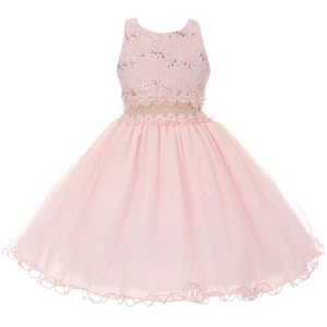 Blushe Größe 10 Blumenmädchen Kleid für besondere Anlässe Party Brautjungfer Geburtstag - Bild 1 von 3