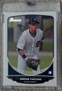 2013 Bowman Adrian Castano Blank Back Card #1/1 Detroit Tigers - Picture 1 of 2