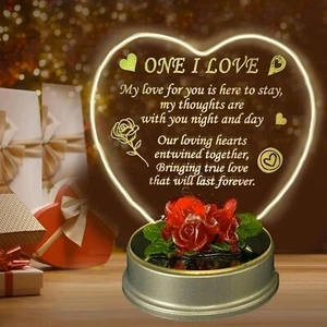One I Love Valentines day Gifts Girlfriend Boyfriend For Her Him GF BF Present - Picture 1 of 6