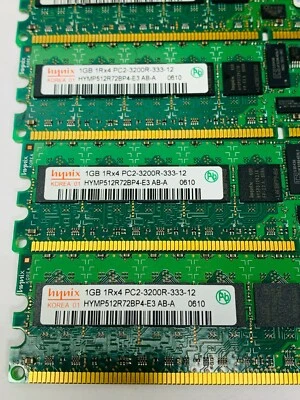 6x1GB IBM 73P2870 39M508  Hynix 1GB PC2-3200 DDR2-400 registered SDRAM Memory - Image 1 of 3