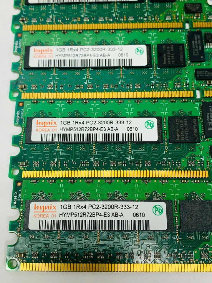 6x1GB IBM 73P2870 39M508  Hynix 1GB PC2-3200 DDR2-400 registered SDRAM Memory - Image 1 of 3