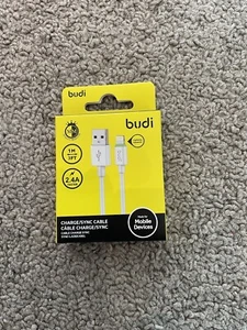 Budi Fast Charger Sync 1M USB cable For Apple iPhone 6 7 8 X XS XR 11 12 13 14 - Picture 1 of 2