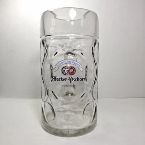 Hacker Pschorr Munchen Beer Mug Glass 1L - Foto 1 di 5