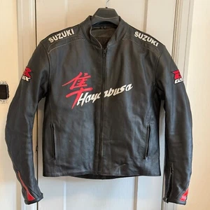 Suzuki Hayabusa Leather Riders Jacket Fitted Armor BikerCore Rocker TechWear - Picture 1 of 17