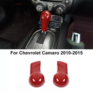 Red Central Gear Shift Knob Head Decor Cover Trim For Chevrolet Camaro 2010-2015 - Foto 1 di 10
