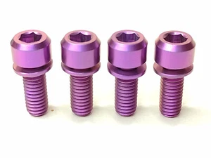 USA Titanium Space Purple Brake Caliper Bolts M6x16 For Hope Shimano Sram Hayes - Picture 1 of 3