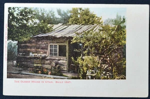 Ältestes Haus in Utah UT Postkarte PC Anfang 1900 unbenutzt Frank Leib Verlag - Bild 1 von 1