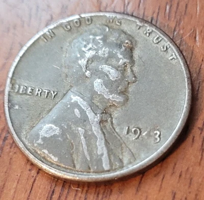 1943 P 1CENT LINCOLN WHEAT-ERROR- LIGHT 4 WEAK STRIKE-VF-NOT A STOCK  PIX-LQQK! - Image 1 of 3