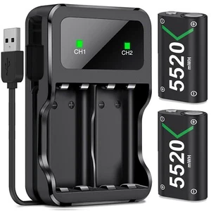 2* 5520mWh Charging Dock Rechargeable Battery Pack for Xbox One Xbox Series X|S - Picture 1 of 6
