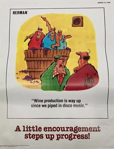 Póster Herman A Little Encouragement Steps Up The Progress 15 de marzo de 1993 - Imagen 1 de 6